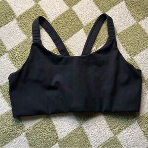 Girlfriend Collective Black Lou V-Back Sports Bra
